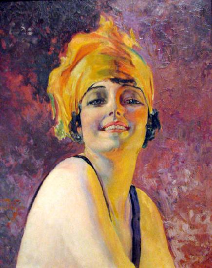 Oscar Pereira da Silva Young Woman with a Turban